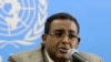 FILE - Omar Abdirashid Ali Sharmarke speaks to journalists about Somali developments during a press conference in Nairobi, Kenya, Aug. 8, 2010.