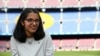 FILE - Syrian refugee Nujeen Mustafa poses after a charity Christmas event, "Nujeen's Dream," at Camp Nou stadium in Barcelona, Spain, Dec. 14, 2017.