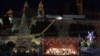 Musicians perform on stage in Manger Square, outside the Church of the Nativity, the site revered as the birthplace of Jesus, on Christmas eve in the West Bank town of Bethlehem, December 24, 2012. 