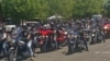 The US Marine Corps Veterans Club ride and rally gets under way in May 2012. (A. Phillips/VOA) 