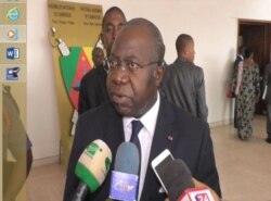 FILE - Georges Elanga Obam, Cameroon's Minister of Decentralization. (Moki Edwin Kindzeka/VOA)