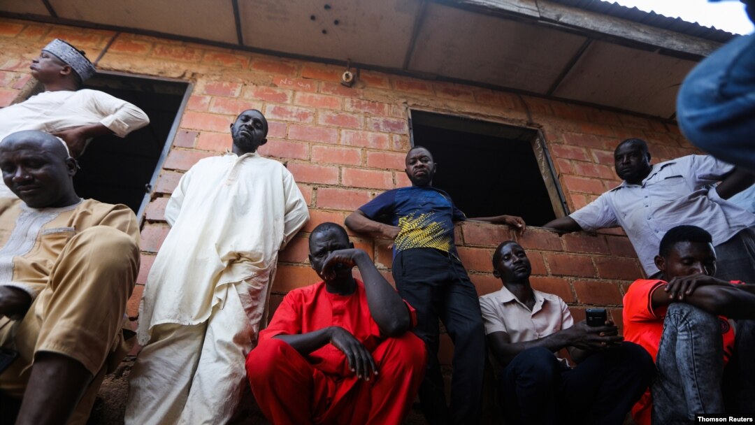 Parents attend a meeting at the Salihu Tanko Islamic school in Tegina, Niger State