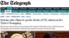英国电讯报3月26日报道英国政府要求中国调查据称跟薄熙来(右)家人关系密切的英国人尼尔·海伍德(左)死亡事件的截屏