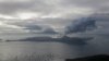 A cloud of steam comes out of Taal Volcano as seen from Tagaytay, Cavite province, southern Philippines, Jan. 17, 2020.
