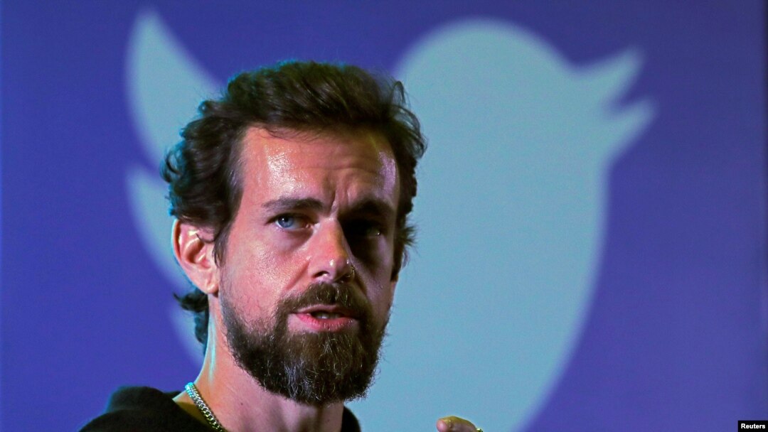 FILE - Twitter CEO Jack Dorsey addresses students during a town hall at the Indian Institute of Technology in New Delhi, India, Nov. 12, 2018. 