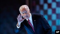 Vice President Joe Biden takes the stage