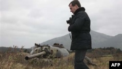 Президент Дмитро Медведєв на Кулильських островах