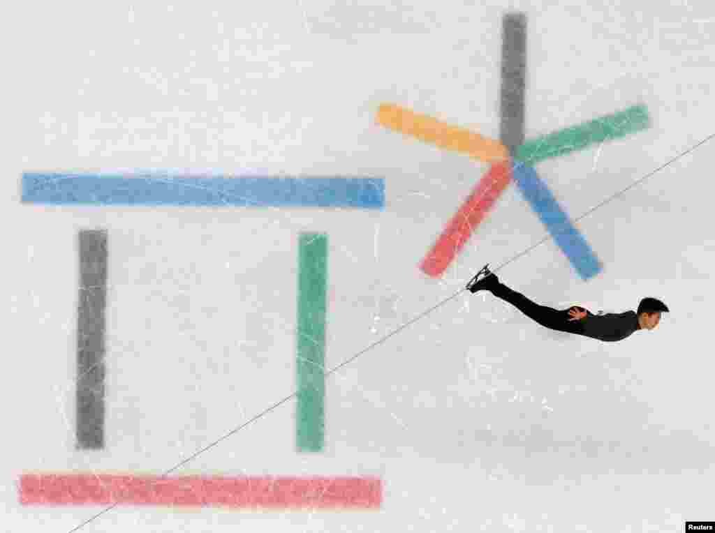 Nathan Chen of the U.S. performs during the men's singles short program competition at the 2018 Winter Olympics in Pyeongchang, South Korea.