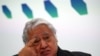 Samoan Prime Minister Tuilaepa Aiono Sailele Malielegaoi gestures during a news conference to mark the end of the Commonwealth Heads of Government Meeting at Marlborough House in London, April 20, 2018. 