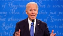 Tsohon mataimakin shugaban kasa Joe Biden yana bayani yayin muhawara