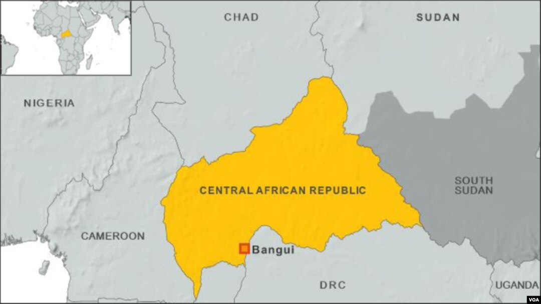 Map of Central African Republic