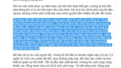 Bản dịch của VnExpress cắt bỏ câu: "Chủ nghĩa xã hội hủy hoại các quốc gia."