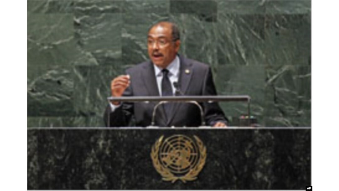 Michel Sidibé, Executive Director of UNAIDS, addresses diplomats in the United Nations General Assembly for the high-level UN conference on the global AIDS response, at UN Headquarters in New York, June 8, 2011