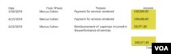 Витримка з подання Signal Group Consulting, LLC до Мін'юсту США