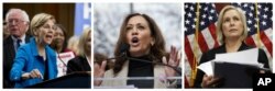 (From left) Senators Elizabeth Warren, Kamala Harris and Kirsten Gillibrand have been mentioned as possible candidates for president in 2018.