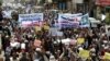 Anti-Houthi protesters demonstrate to show support for Yemen's President Abed Rabbo Mansour Hadi in the central city of Ibb, March 21, 2015. 
