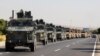 A Turkish miltary convoy is pictured in Kilis near the Turkish-Syrian border, Turkey, Oct. 9, 2019.