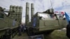 FILE - Russian air defense missile systems are displayed at the MAKS Air Show in Zhukovsky, outside Moscow, Aug. 27, 2013.