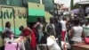People leaving Mile 17, Buea, Sept. 15, 2018. 