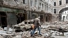 A view of damaged building after the shelling is said by Russian forces in Ukraine's second-biggest city of Kharkiv, March 3, 2022.
