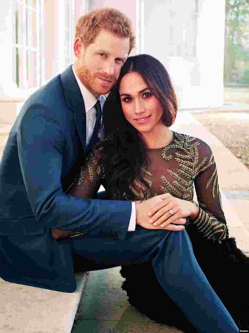 One of the official engagement photos released by Kensington Palace of Prince Harry and Meghan Markle, at Frogmore House in Windsor, Britain. (Credit: Kensington Palace/Handout via Reuters)