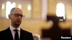 Арсеній Яценюк у Соборі св.Софії в Римі 