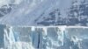 Warmer ocean water is heating the ice shelves from below. Ice shelves are large masses of ice which stick out from the land over the sea. 