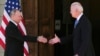 FILE - U.S. President Joe Biden and Russian President Vladimir Putin, arrive to meet at the 'Villa la Grange', in Geneva, Switzerland, June 16, 2021.