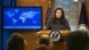 Archivo- La subsecretaria interina para la Democracia, los Derechos Humanos y el Trabajo, Uzra Zeya, habla durante la publicación del Informe anual sobre derechos humanos el 27 de febrero de 2014 en la sala de reuniones del Departamento de Estado en Washington, D.C.