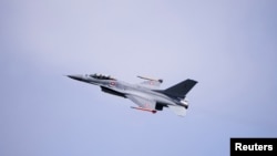 Винищувач F-16 ВПС Данії на авіабазі Skrydstrup, 16 квітня 2024. Ritzau Scanpix/Bo Amstrup via REUTERS