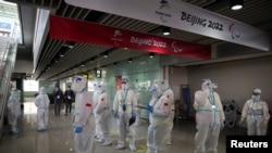 北京冬奧會前的北京國際機場。（2022年1月31日）