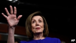 House Speaker Nancy Pelosi of Calif., speaks at a news conference on Capitol Hill in Washington, Dec. 10, 2019, on Capitol Hill in Washington.