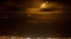 Israeli army flares light up the sky along the border with Lebanon late on Sept. 15, 2024 amid escalations in the ongoing cross-border tensions as fighting continues between Israel and Hamas militants in the Gaza Strip.