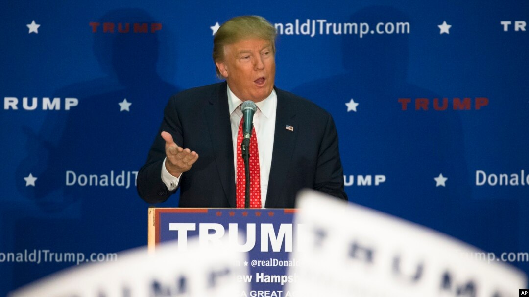 Republican presidential candidate Donald Trump, Jan. 18, 2016.