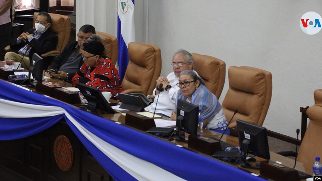 En la foto Gustavo Porras, presidente del Parlamento de Nicaragua. [Foto Houston Castillo/VOA].