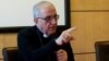 Chaldean Archbishop Yousif Mirkis of Kirkuk, Iraq, speaks to reporters in Paris, Jan. 17, 2017. (L. Bryant/VOA)