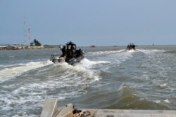 FILE - Members of a Cameroonian Rapid Intervention Battalion are seen near the peninsula of Bakassi, western Cameroon, near the Nigerian border, in this May 5, 2009, photo provided by the Cameroonian Defense Ministry.