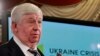 FILE - Then-Prosecutor General of Ukraine Viktor Shokin speaks during a news conference in Kyiv, Feb. 16, 2015.