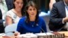 FILE - U.S. Ambassador to the United Nations Nikki Haley speaks during a Security Council meeting, Aug. 28, 2018, at United Nations headquarters in New York. 