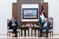 El secretario de Estado de EE. UU., Antony Blinken sostuvo el martes 25 de mayo de 2021 un encuentro con el presidente de la Autoridad Palestina, Mahmoud Abás en Ramala, Cisjordania.