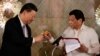 China's President Xi Jinping and Philippine President Rodrigo Duterte toast during a State Banquet at the Malacanang presidential palace in Manila, Philippines, Nov. 20, 2018.