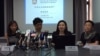 香港记协公布新闻自由指数记者会。 (美国之音记者申华 拍摄) 