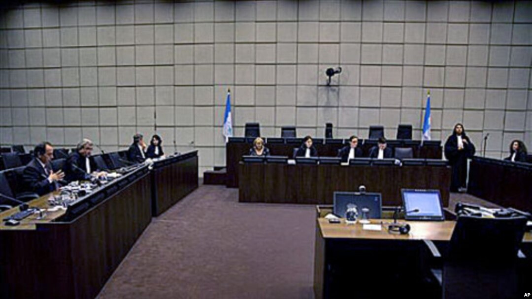 Overview of the courtroom of the Special Tribunal for Lebanon (STL) in The Hague, which is investigating the 2005 assassination of former Lebanese Prime Minister Rafik Hariri Netherlands, January 14, 2011