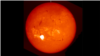 Solar flares are intense, short-lived releases of energy. (Credit: NOAA Space Weather Prediction Center)