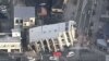 A collapsed building caused by an earthquake is seen in Wajima, Japan
