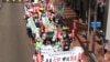 香港5.27爱国民主大游行的行进行列 （美国之音记者申华 报道）