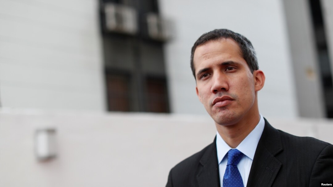 Juan Guaido, Venezuelan opposition leader and self-proclaimed interim president, pauses as he speaks during an interview in Caracas, Jan. 31, 2019.